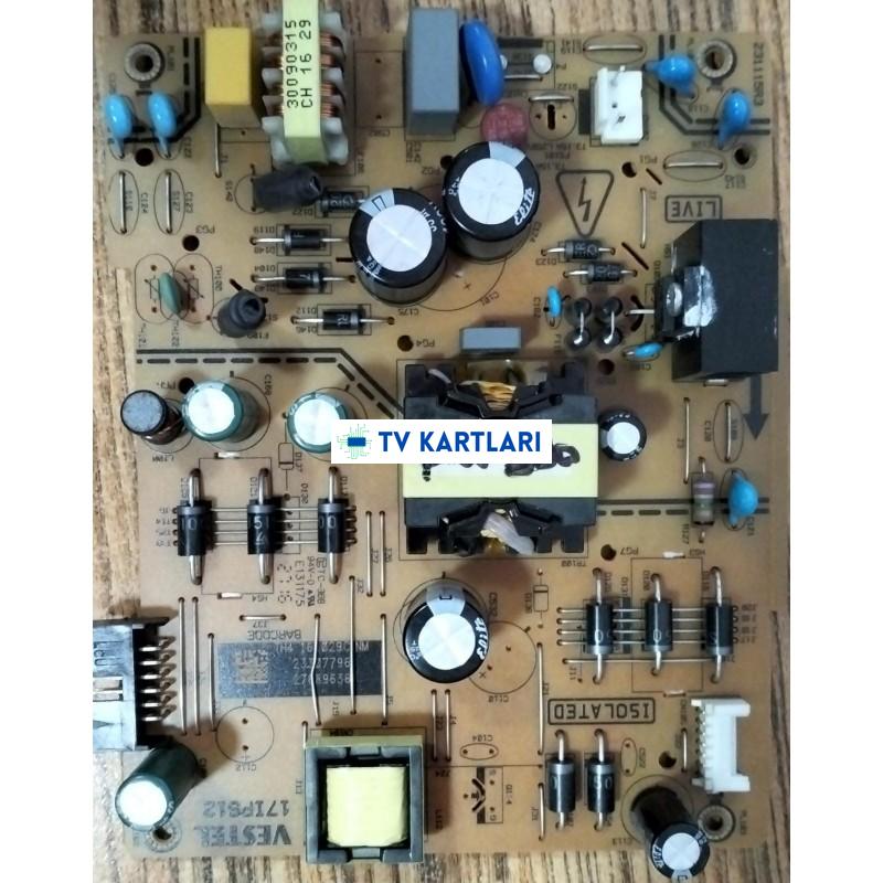 17IPS12, 23307796, VESTEL, HI-LEVEL ,SEG 43SC7600 POWER BOARD