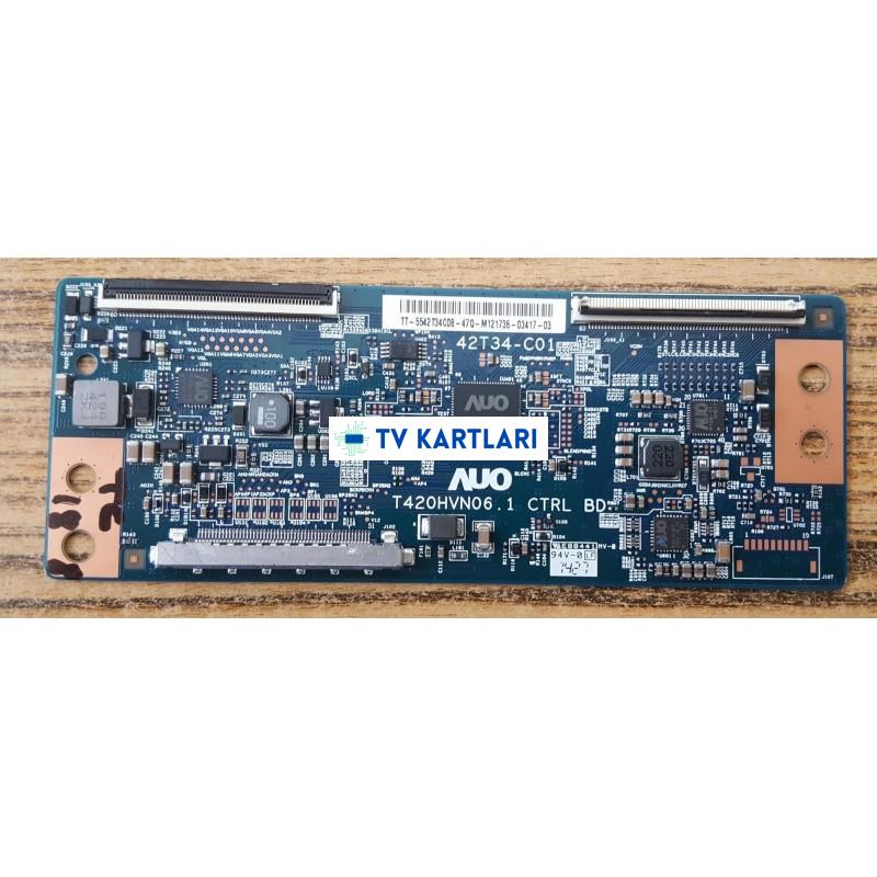 T420HVN06.1 Ctrl BD, 42T34-C01, TT-5542T34C08, LG 42LB580N-ZM, AU  T CON Board, HC420DUN-VAH52-51