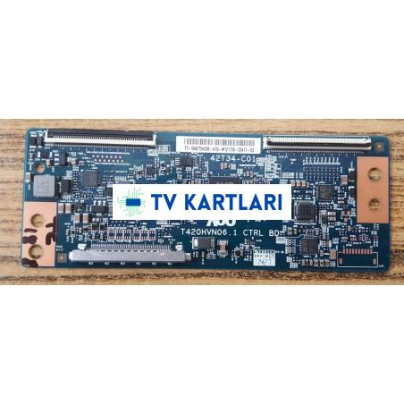 T420HVN06.1 Ctrl BD, 42T34-C01, TT-5542T34C08, LG 42LB580N-ZM, AU  T CON Board, HC420DUN-VAH52-51