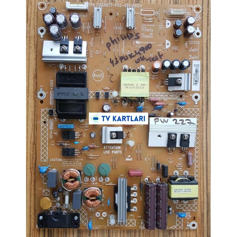 PHİLİPS 715G6677-P02-001-002H, PLTVFQ391XAD9, P43040200, PHILIPS 43PUK4900/12, Power Board, Besleme, TPT430U3-EQYSHM.G