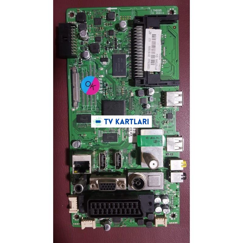 17MB95 , 10087942 , 23161385 , TELEFUNKEN , VES420UNVL-S01 , 42XT7050 , Main Board , Ana Kart