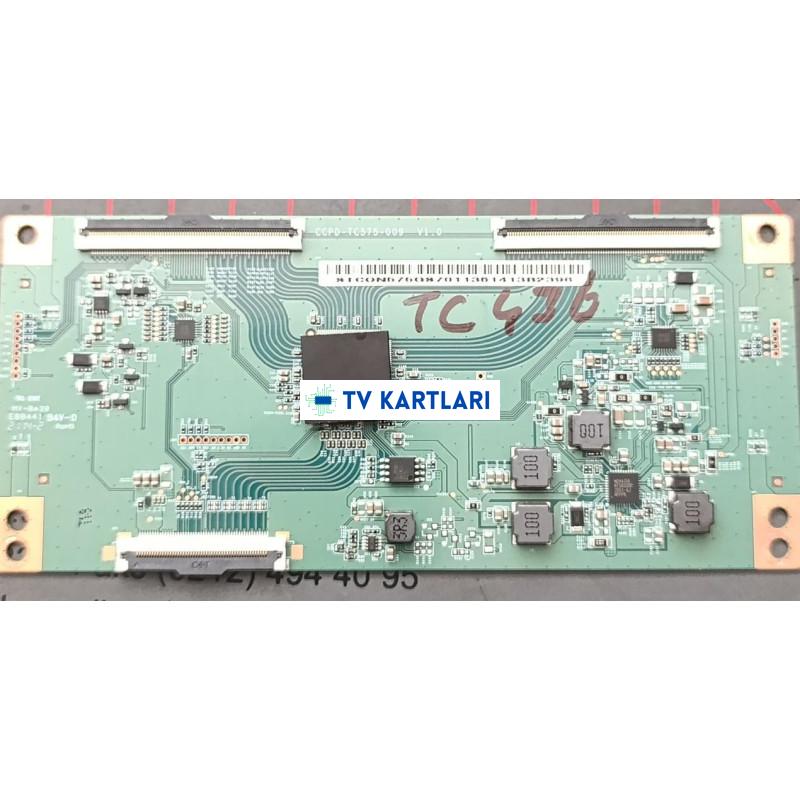 CCPD-TC575-009 V1.0,VESTEL 58U9500 T-CON BOARD,CC580PV7D,STCON575G87011350X17B0987,VESTEL SEG REGAL HI-LEVEL TOSHIBA T-CON BOARD