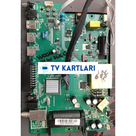 17AT010V1.0 , Y.M ANAKART 17AT010 40''-43 S2 V1.0 MNL , Y625330186A940 , Woon WN40DLK010/0202 Main Board , LSC400HN02-804