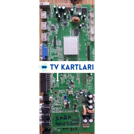CV306H-A-11, 1111J1573 H, SABA 40UZ7000, Main Board,  LTA400HM07  SABA CV306H-A-11 Main Board, Ana Kart, LTA400HM07