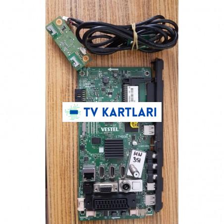 17MB96, 23272081, VES500UNVL-3D-S01, VESTEL 3D SMART 50FA8200 50 LED TV,MAİN BOARD"