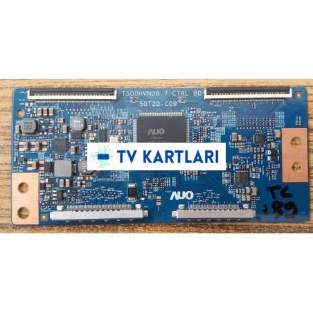 T500HVN08.7 Ctrl BD, 50T20-C09, TS-5542T33C04, LG 42LF650V-ZB, AU Optronics, T CON Board, T420HVJ01.3
