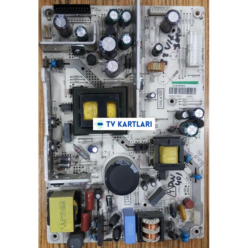 17PW26-4, 20487645, 20445456, VESTEL LCD TV 32VH3000 POWER BOARD