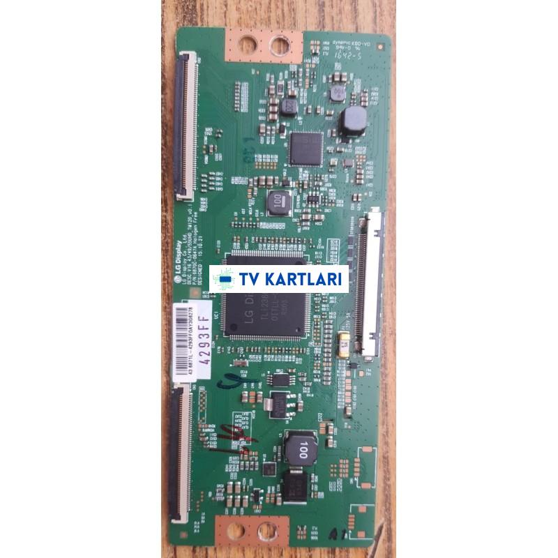 6870C-0647A, 6871L-4293F, LG 43UH610V T-CON BOARD
