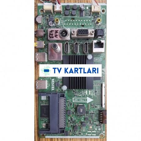 17MB130P, 23489587, 090517R2, VES490QNUS-2W-U02, VESTEL 4K SMART 49UD9300 49 LED TV, Main board"