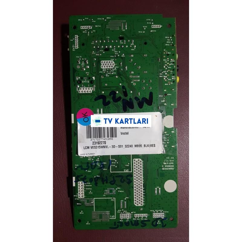 17MB95, 23192272, 23192273, Vestel 32PH8075, Main Board, Ana Kart, VES315WNVL-3D