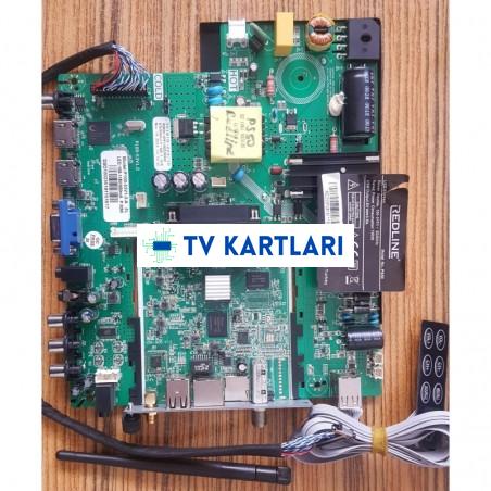 REDLINE PS50,P100-53V1.0, TS1910-223-10,V500DJ7-QE1-C4,MAİN BOARD ANAKART