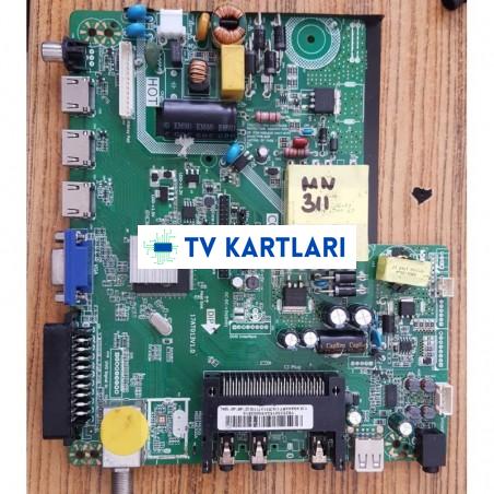 7AT013V1.0, A70814, Y.M ANAKART 17AT013 VG.0 32 39 40 MNL, Sunny SN40LED013/0002, Main Board, Ana Kart, V400HJ6-PE1
