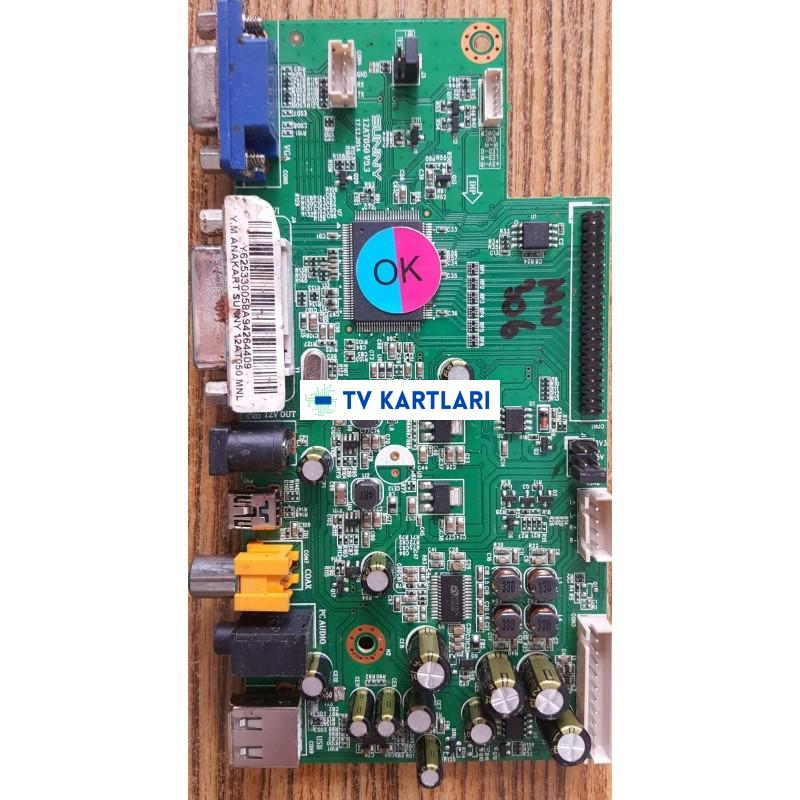 AXEN 12AT050 V0.3, Y.M ANAKART SUNNY 12AT050 MNL, Axen AX43DLD12AT050, Main Board, Ana Kart, LC430DUY-SHA1