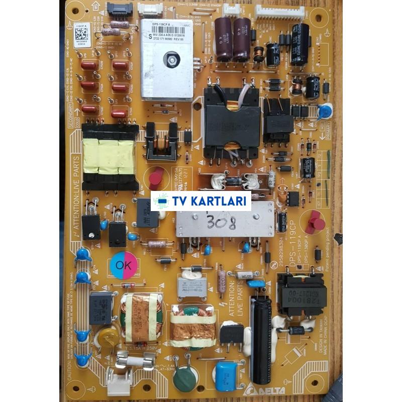 DPS-119CP, DPS-119CP A, 2722 171  90582 REV:00, 42PFL6067K/12, 42PFL6877K/12,42PFL6057K/12,  42PFL6687K/12. POWER BOARD