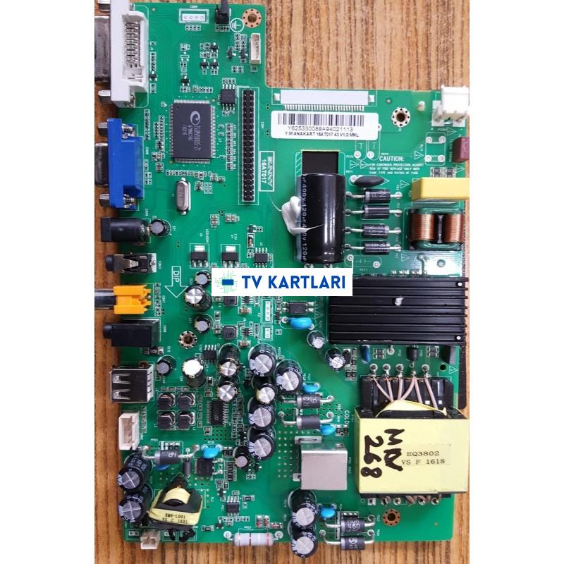 16AT017, Y.M. ANAKART, 16AT017 40-43 V1.0 MNL 16AT023-005I, AXEN AX043DLD16AT017-ILFM, SUNNY SN043DLD16AT017-LKFM, Main board