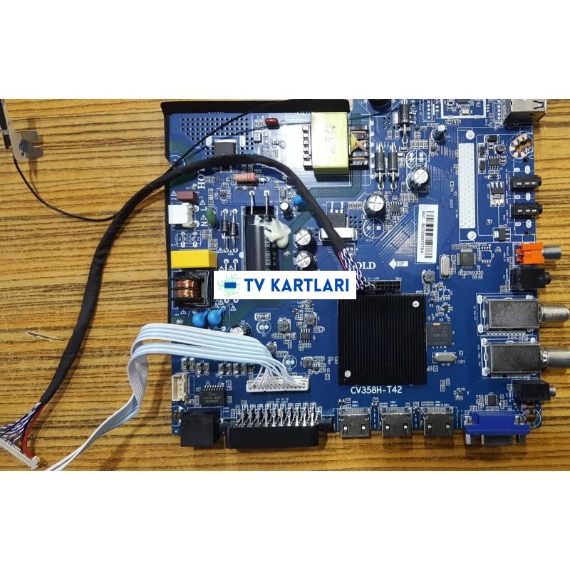 CV358H-T42,MAC:BOD5686F37BA ,YUMATU 82 LED SMART,AUO PANEL,32T24 COT CTRL MAİN BOARD, ANAKART